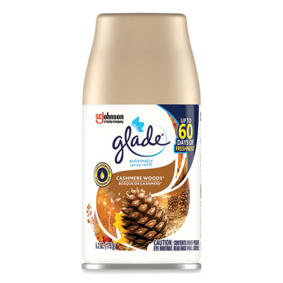 Glade Automatic Air Freshener, Cashmere Woods, 6.2 oz, 4/Carton (344757)
