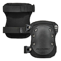ergodyne ProFlex 335 Slip-Resistant Rubber Cap Knee Pads, Buckle Closure, One Size Fits Most, Black Cap, Pair (18335)