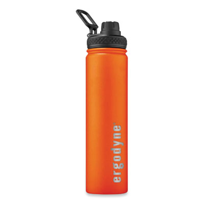 ergodyne Chill-Its 5152 Insulated Stainless Steel Water Bottle, 25 oz, Metal, Orange (13166)