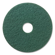 3M Niagara Green Scrubbing Pad, 17" Diameter, Green, 5/Carton (35030)