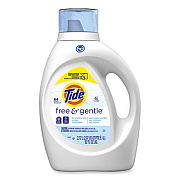 Tide Free and Gentle Liquid Laundry Detergent, HE Compatible, Unscented, 92 oz Bottle (48871)