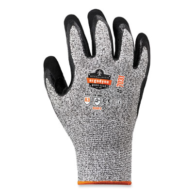 ergodyne ProFlex 7031 ANSI A3 Nitrile-Coated CR Gloves, EN388: 4X42C, 9.5" Long, Small, Gray, Pair (17982)