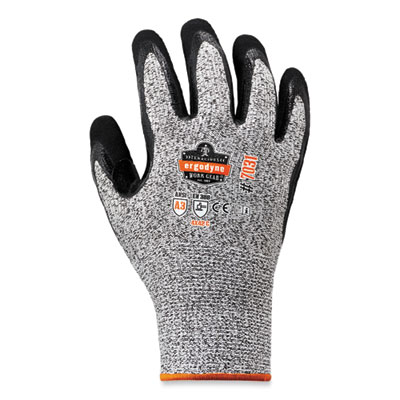 ergodyne ProFlex 7031-CASE ANSI A3 Nitrile-Coated CR Gloves, EN388: 4X42C, 9.5" Long, Small, Gray, 144 Pairs/Carton (17882)