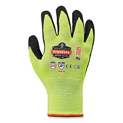 ergodyne ProFlex 7021 Hi-Vis Nitrile-Coated CR Gloves, EN388: 4342B, 8.5" Long, Small, Lime, Pair (17962)
