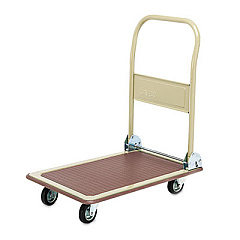 Safco FoldAway Platform Trucks, 700 lb, 18.5 x 28.5 x 32, Tropic Sand/Brown (4077)