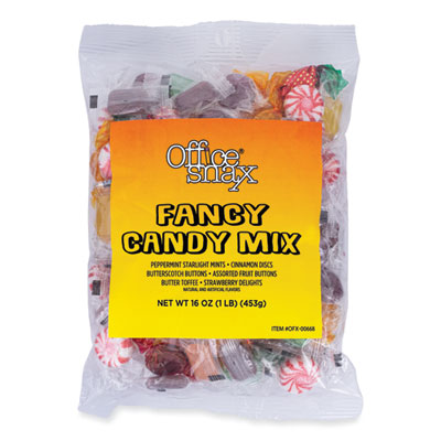Office Snax Candy Assortments, Fancy Candy Mix, 1 lb Bag (00668)
