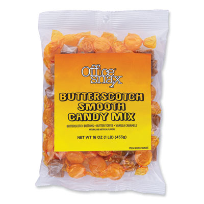Office Snax Candy Assortments, Butterscotch Smooth Candy Mix, 1 lb Bag (00665)