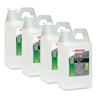 Betco PUSH FastDraw All Purpose Cleaner and Odor Eliminator, New Green Scent, 2 L Bottle, 4/Carton (1334700)