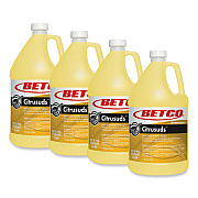 Betco Symplicty Citrusuds Manual Dishwashing Detergent, Lemon Scent, 1 gal Bottle, 4/Carton (21090400)