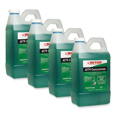 Betco AF79 Acid-Free FastDraw Bathroom Cleaner Concentrate, Ocean Breeze Scent, 2 L Bottle, 4/Carton (3314700)