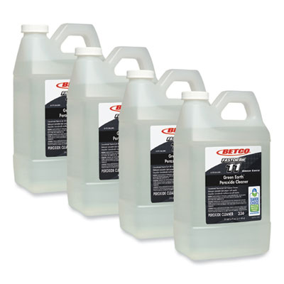 Betco Green Earth FastDraw Peroxide Cleaner, Fresh Mint Scent, 2 L Bottle, 4/Carton (3364700)