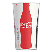SOLO Double Sided Poly (DSP) Paper Cold Cups, 44 oz, Coca-Cola Design, 500/Carton (TPH445105820)