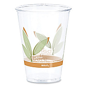 Dart Bare Eco-Forward RPET Cold Cups, ProPlanet Seal, 10 oz, Plastic, Leaf Design, 1,000/Carton (RTP10DBARE)