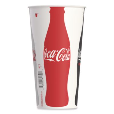 SOLO Double Sided Poly Paper Cold Cups, 28 oz to 32 oz, Coca-Cola Design, 40/Pack, 12 Packs/Carton (RN32CB)