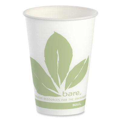 SOLO Bare Eco-Forward Paper Cold Cups, ProPlanet Seal, 7 oz, Green/White, 100/Sleeve, 20 Sleeves/Carton (R7BBBB)