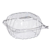 Dart ClearSeal Hinged-Lid Plastic Containers, 5.86 x 3.11, Clear, Plastic, 500/Carton (PET57PST1)