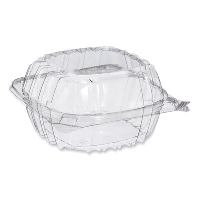 Dart ClearSeal Hinged-Lid Plastic Containers, 5.86 x 3.11, Clear, Plastic, 500/Carton (PET57PST1)