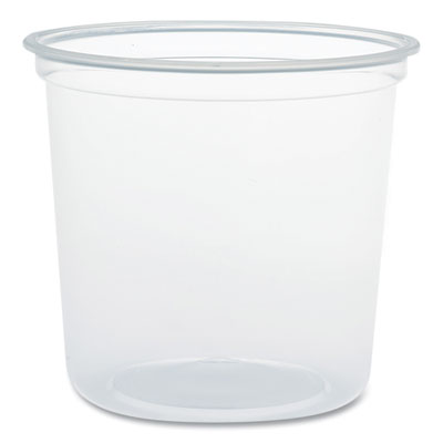 Dart Microgourmet Plastic Deli Container, 24 oz, 4.7" Diameter x 4.18" h, Translucent, 500/Carton (MN240100)