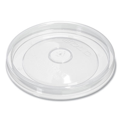 SOLO Flexstyle DSP Food Containers Lids, For 16 oz Paper Containers, 3.96" Diameter x 0.4" h, Clear, Plastic, 500/Carton (LPH416R0900)