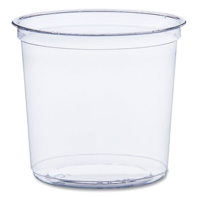 SOLO Bare Eco-Forward RPET Deli Containers, ProPlanet Seal, 24 oz, 4.61" Diameter x 4.25" h, Clear, Plastic, 500/Carton (DM24R)