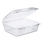 Dart StayLock Clear Hinged Lid Containers, 10.5 x 8.6 x 3.8, Plastic, 200/Carton (C80UT1)
