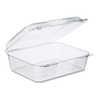 Dart StayLock Clear Hinged Lid Containers, 10.5 x 8.6 x 3.8, Plastic, 200/Carton (C80UT1)