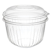 Dart PresentaBowls Bowl/Lid Combo-Paks, 64 oz, Clear, Plastic, 126/Carton (C64BCD)