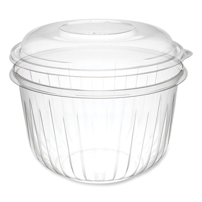 Dart PresentaBowls Bowl/Lid Combo-Paks, 64 oz, Clear, Plastic, 126/Carton (C64BCD)