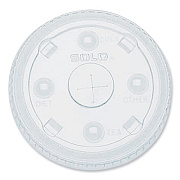 SOLO PETE Flat Straw-Slot Cold Cup Lids, Fits 28 oz to 32 oz Cold Cups, Plastic, Clear, 600/Carton (635NS)