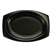 Dart Quiet Classic Laminated Foam Dinnerware, Platter, 6.7 x 9.8, Black, 500/Carton (9PRBQR)