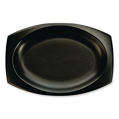 Dart Quiet Classic Laminated Foam Dinnerware, Platter, 6.7 x 9.8, Black, 500/Carton (9PRBQR)