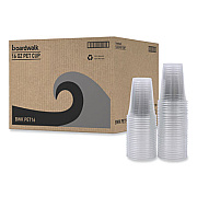 Boardwalk Clear Plastic PET Cups, 16 oz, 50 Cups/Sleeve, 20 Sleeves/Carton (PET16)