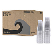 Boardwalk Clear Plastic PET Cups, 24 oz, 50 Cups/Sleeve, 12 Sleeves/Carton (PET24)