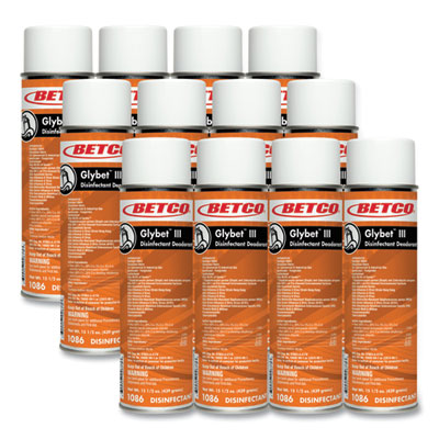 Betco Glybet III Disinfectant, Citrus Bouquet Scent, 15.5 oz Aerosol Spray, 12/Carton (10862300)