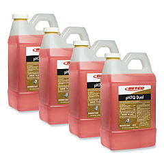 Betco pH7Q Dual Neutral FastDraw Disinfectant Cleaner, Lemon Scent, 67.6 oz Bottle, 4/Carton (3554700)
