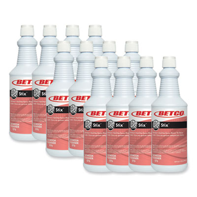 Betco Stix Toilet Bowl Cleaner, Cherry Almond Scent, 32 oz Bottle, 12/Carton (761200)
