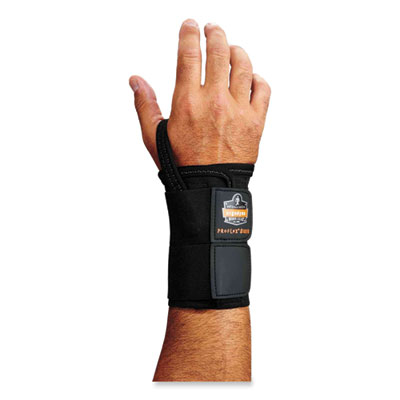 ergodyne ProFlex 4010 Double Strap Wrist Support, Medium, Fits Left Hand, Black (70034)