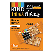 KIND Minis Chewy, Peanut Butter, 0.81 oz 10/Pack (27895)