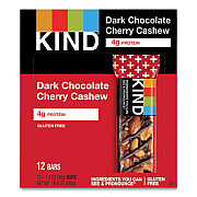 KIND Plus Nutrition Boost Bar, Dk ChocolateCherryCashew/Antioxidants, 1.4 oz, 12/Box (17250)