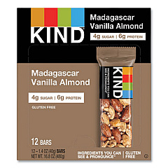 KIND Nuts and Spices Bar, Madagascar Vanilla Almond, 1.4 oz, 12/Box (17850)