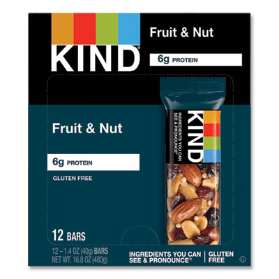 KIND Fruit and Nut Bars, Fruit and Nut Delight, 1.4 oz, 12/Box (17824)