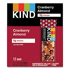 KIND Plus Nutrition Boost Bar, Cranberry Almond and Antioxidants, 1.4 oz, 12/Box (17211)