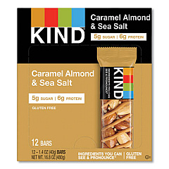 KIND Nuts and Spices Bar, Caramel Almond and Sea Salt, 1.4 oz Bar, 12/Box (18533)