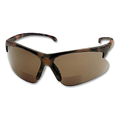 KleenGuard V60 30-06 Readers Safety Sunglasses, 2.0+ Diopter, Tortoise Half Frame, Smoke Dual Lens, 6/Box (19874)