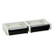 Bobrick ClassicSeries Toilet Tissue Dispenser for Two Rolls, Controlled Delivery, 12.5 x 4 86 x 1.5, Black/Aluminum (274)