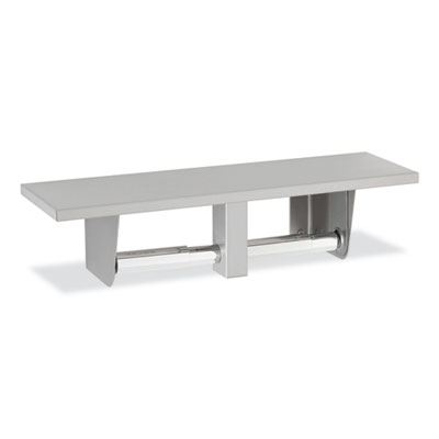 Bobrick Toilet Tissue Dispenser with Utility Shelf, 16 x 5 x 3.88, Stainless Steel/Chrome (2840)