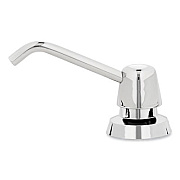 Bobrick Manual Top-Fill Liquid Soap Dispenser, 4" Spout, 20 oz, 5.63 x 5.63 x 11.25, Chrome (8221)