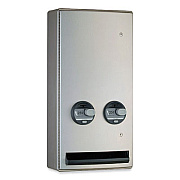 Bobrick ConturaSeries Surface-Mounted Napkin/Tampon Vendor, 25 Cent Coin Mechanism, 14.5 x 7.13 x 28.5, Stainless Steel (4706925)