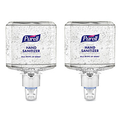 PURELL Advanced Hand Sanitizer Gel Refill, 1,200 mL, Clean Scent, For ES4 Dispensers, 2/Carton (506302)
