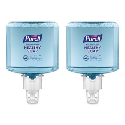 PURELL CLEAN RELEASE Technology HEALTHY SOAP Naturally Clean Foam Refill, For ES4 Dispensers, Citrus Scent, 1,200 mL, 2/Carton (507102)